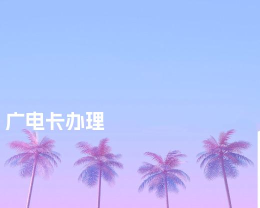 广电卡办理